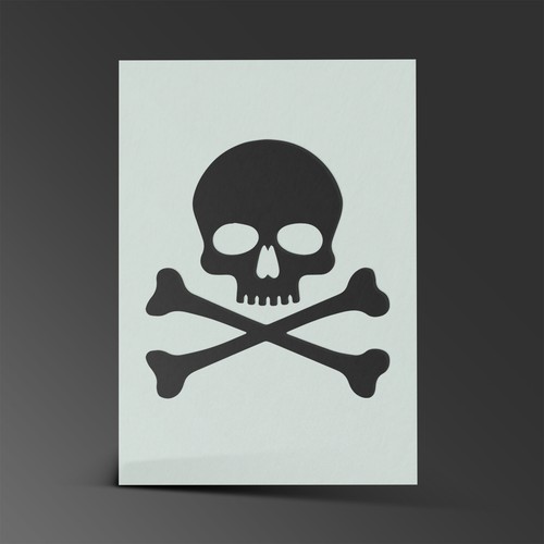 Teschio croce osso stencil - teschio, e