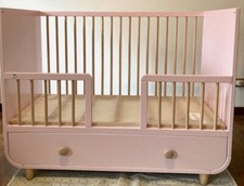lettino Millar Ikea 90x120x70 cm legno rosa bambina