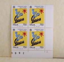 Quartina di francobolli ad