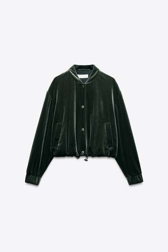 Bomber zara velluto - in, verde