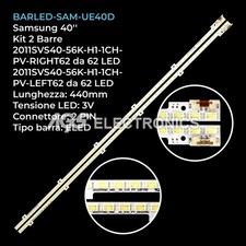 KIT 2 BARRE STRIP 62 LED TV