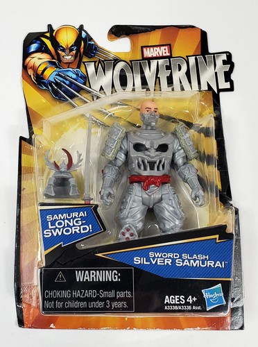 Silver samurai action figure - silver,