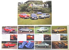 Renault 18 GTS TS GTL TL 1978-79 cartella originale Regno Unito 4 pagine