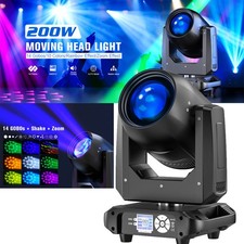 Luce di scena 200W testa mobile DMX LED 18 prisma 14 gobo faretto fascio Halloween