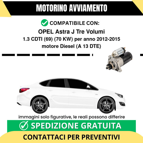 Motorino avviamento opel astra - motorino,