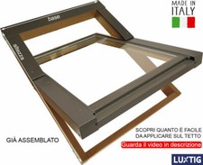 Lucernario Tetto Pivot Legno-Alluminio Apertura a bilico - Interno Color Legno