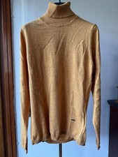 Fay made in Italy 85% wool 15% cashmere turtle neck sweater light brown xxl