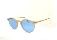 occhiali da sole uomo vintage miele leggero donna rotondo PANTOS lente blu CE