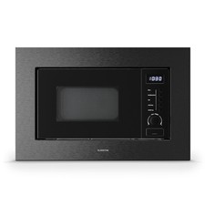 Klarstein Verosteel Forno a Microonde da Incasso 700 W con Grill 800 W 60 cm 20 L Nero