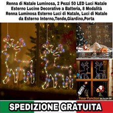 Renna di Natale Luminosa, 2pz