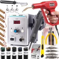 Saldatore Ad Aria Calda 858D 700W Per Plastica Con Graffettatrice Graffe E Leghe