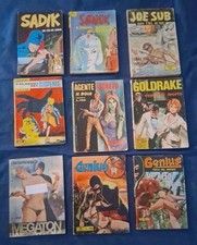 LOTTO 9 FUMETTI NERI (SATANIK,GENIUS,SADIK...) ANNI 60/70