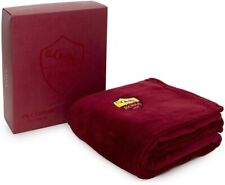 AS ROMA PLAID IN CORAL LUXURY ROSSO 130 x 160 cm - PRODOTTO UFFICIALE