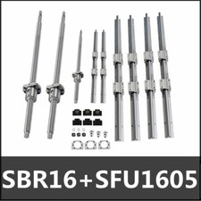 Set guida lineare SBR16 + mandrino a ricircolo di sfere SFU1605 300mm-1550mm 3 kit per CNC