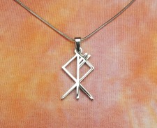 Wolf Rune Necklace, Waterproof