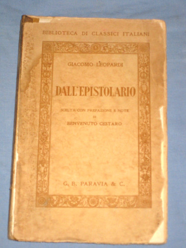 Dall epistolario giacomo - -,