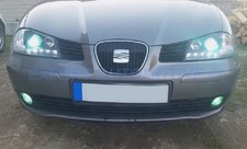 FARI NERI LED CURVI DIURNI SEAT IBIZA 3 6L DAYLINE DAYLIGHT DAL 2002 A 2008