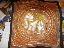 ANTICO ARAZZO BIRMANO COPPIA 37X37