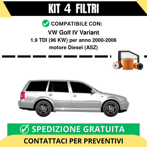 Kit filtri risparmio - 4, vw