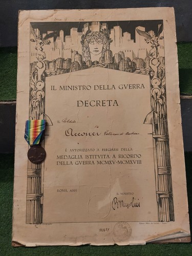 Diploma attestato guerra - attestato,