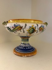 Ciotola piedistallo faience