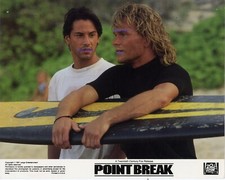 *Keanu Reeves Patrick Swayze Point break Photo US cartoline vintage