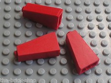 3 x LEGO red slope brick 4460