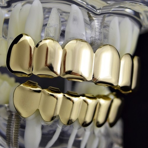 Grillz set placcato oro - grillz,
