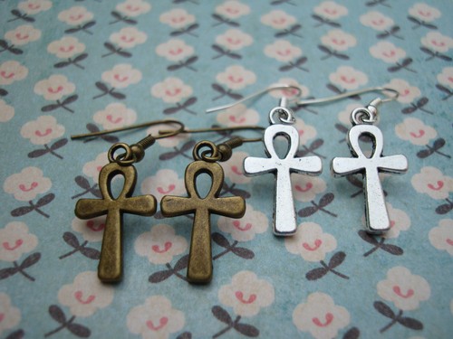 Orecchini croce funky ankh - orecchini,