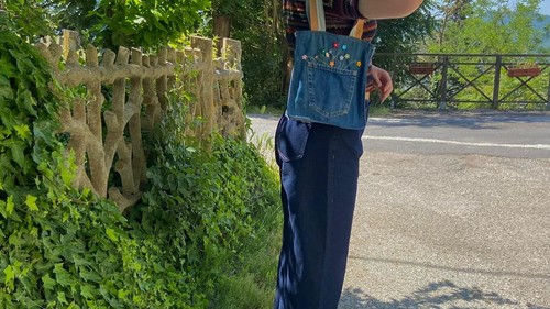Borsa fatta mano - mano, jeans