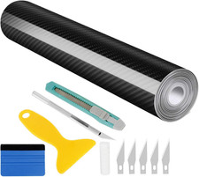 6D Carbonio Adesiva, 6D Lamina Di Carbonio Spessore Pellicola Auto Vinile Fibra 