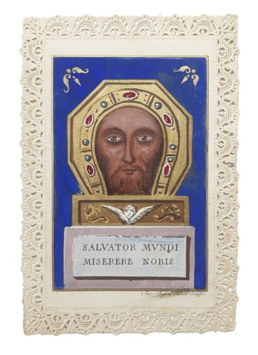 Antico santino dipinto - antico,