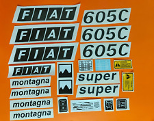 ADESIVI DECALCOMANIE  FIAT 605 C SUPER MONTAGNA PER TRATTORI FIAT 605 CINGOLATI