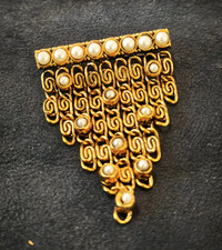 spilla vintage americana anni 60 con perle  - vtg  brooch