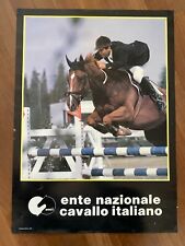 MANIFESTO,ENCI Ente Nazionale Cavallo Italiano Ippica Salto Ostacoli anni 70