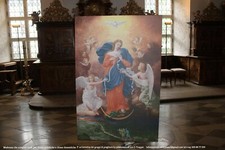 Madonna che scioglie i nodi tela stampa su telaio in legno grande cm100x150