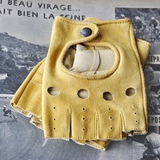 Guanti ciclismo stile vintage anni 60/70 pelle scamosciata naturale guanti eroica retrò