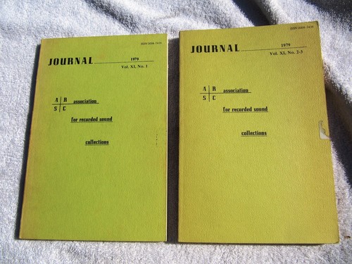 Arsc journal 1979 vol no - vol, xi