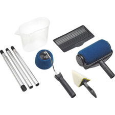 Rullo Pittura Con Serbatoio Antigoccia Ricaricabile Muro Kit 6 Pezzi Manico