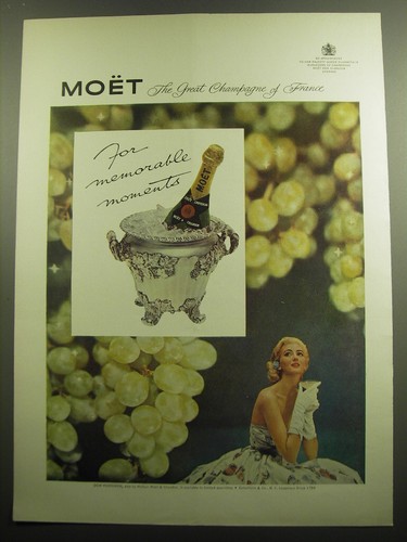 1958 moet champagne for - champagne,