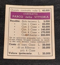 Monopoli - Editrice Giochi - Parco della Vittoria - Gr. "B" - Contratto Viola -