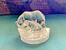 CRISTALLO RCR SOPRAMMOBILE ORSO CON CUCCIOLO PERFETTO