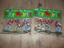 LOTTO 6 INDIANI-SERIE COMPLETA-SOLDATINI CROMOPLASTO LANDI'S TOY SOLDIERS-LANDI