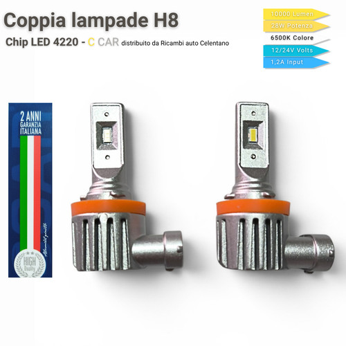 Coppia lampade led - coppia, h8