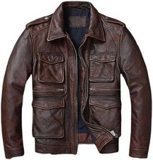 Giacca pelle marrone