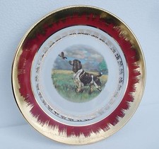 PIATTO DECORATIVO WINTERLING BAVARIA CANE CACCIA FERMA BRETON