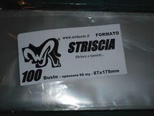 100 BUSTE WR "STRISCIA" 87x178 mm x striscie varie testate e case editrici