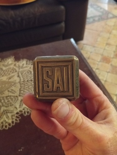 Fermacarte sai ottone - sai, in