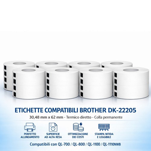 Etichette dk22205 compatibili - etichette,