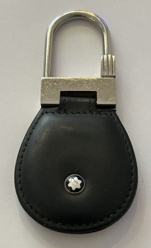 Montblanc black leather key - montblanc,